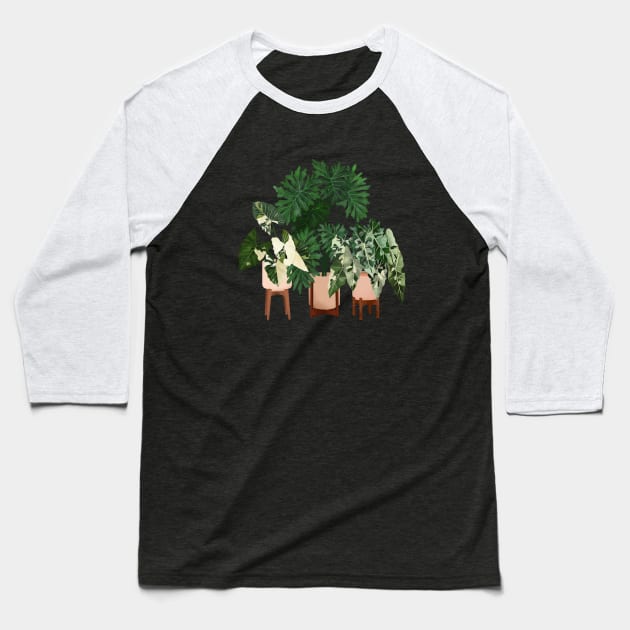 Potted Plants 10 Baseball T-Shirt by Gush Art Studio 1